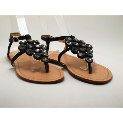 Čierne dámske sandálky